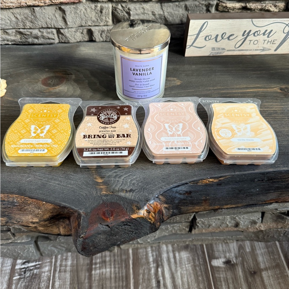 Scentsy Wax Melts and Candle Collection - Yellow, Brown, Pink